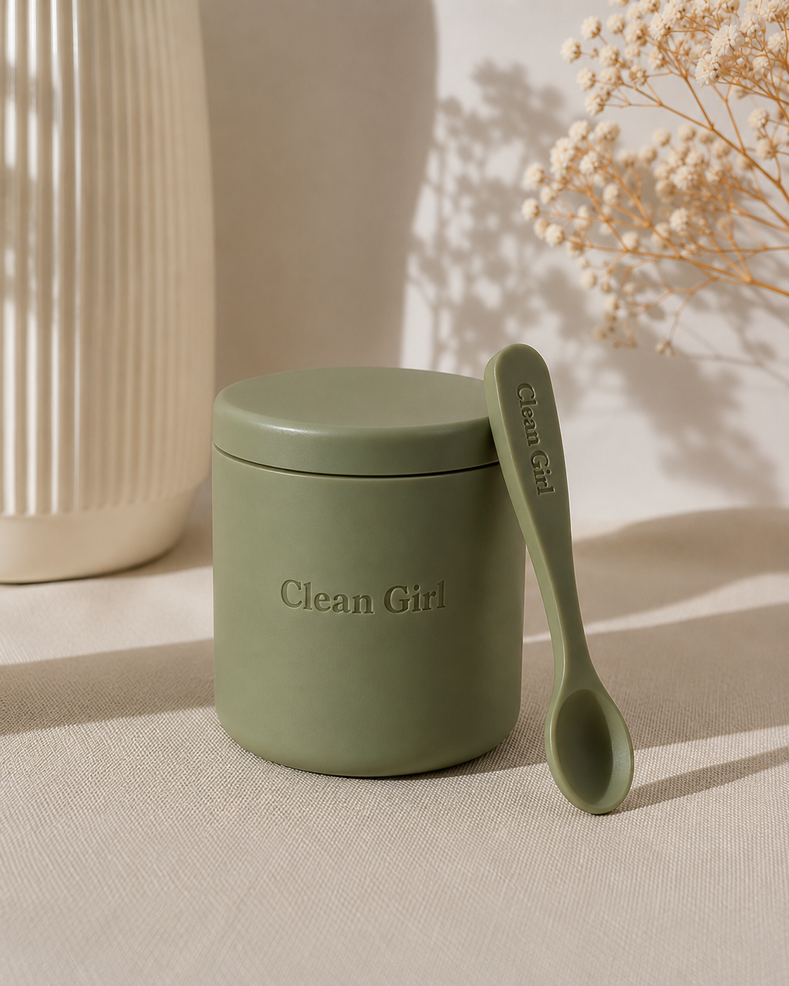 Kit Porta Suplemento + Espátula | Hey Clean Girl