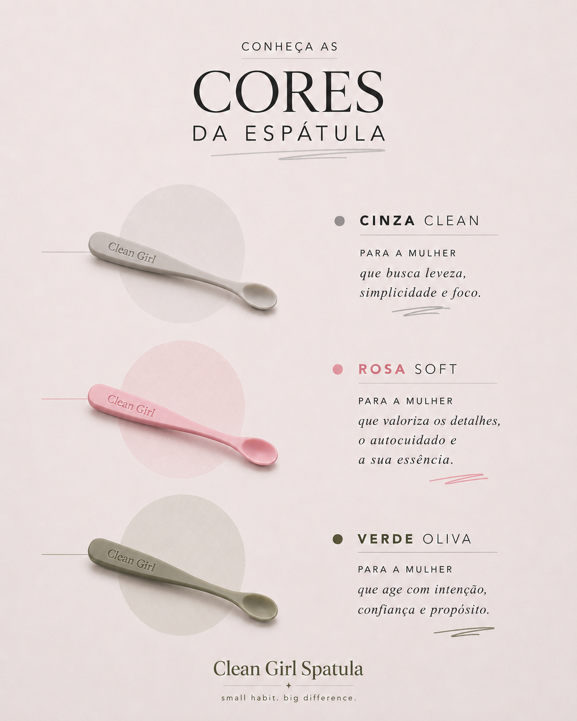 Espátula para Skincare e Body Care Clean Girl | Aplicador Higiênico