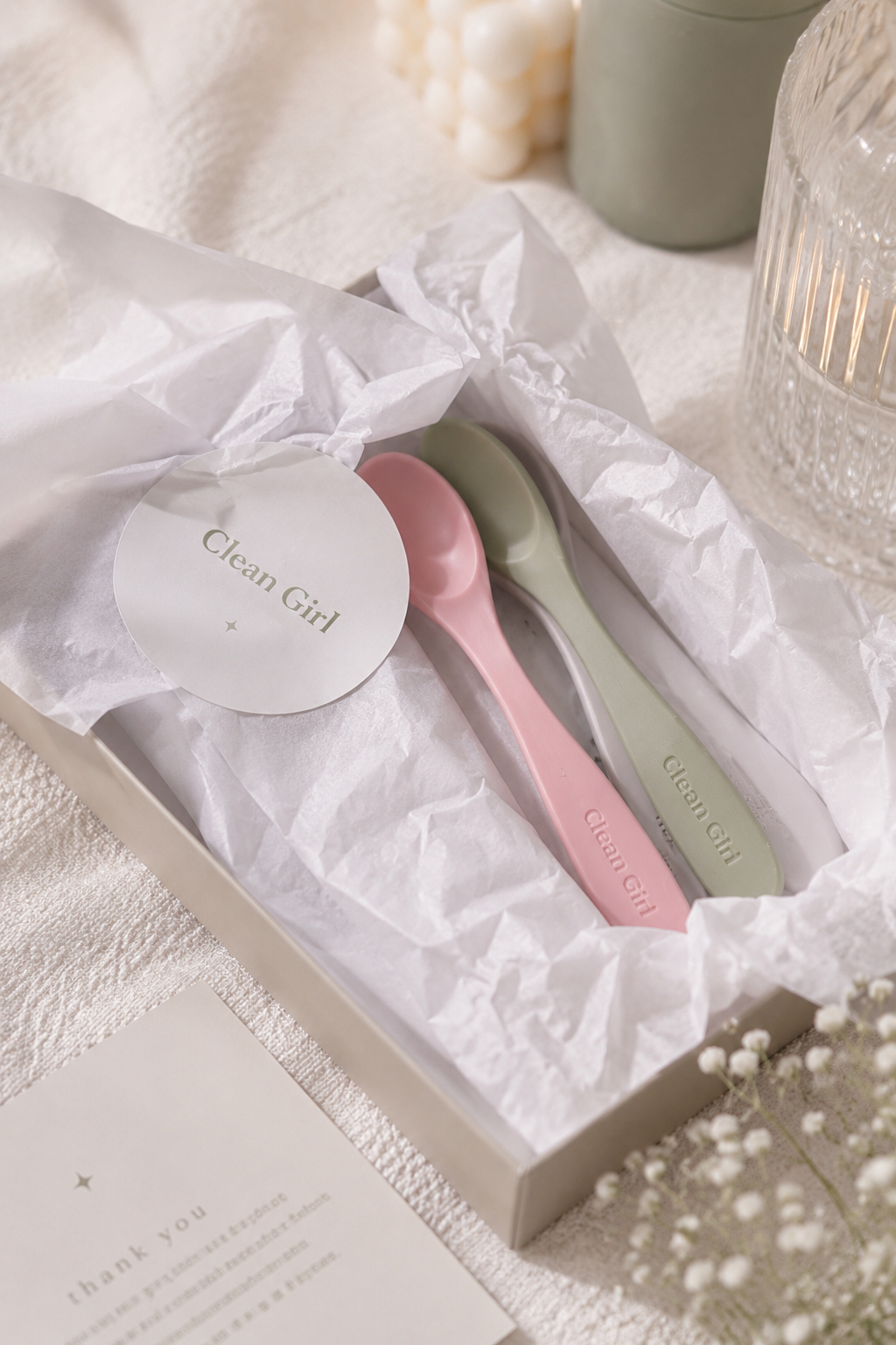 Espátula para Skincare e Body Care Clean Girl | Aplicador Higiênico