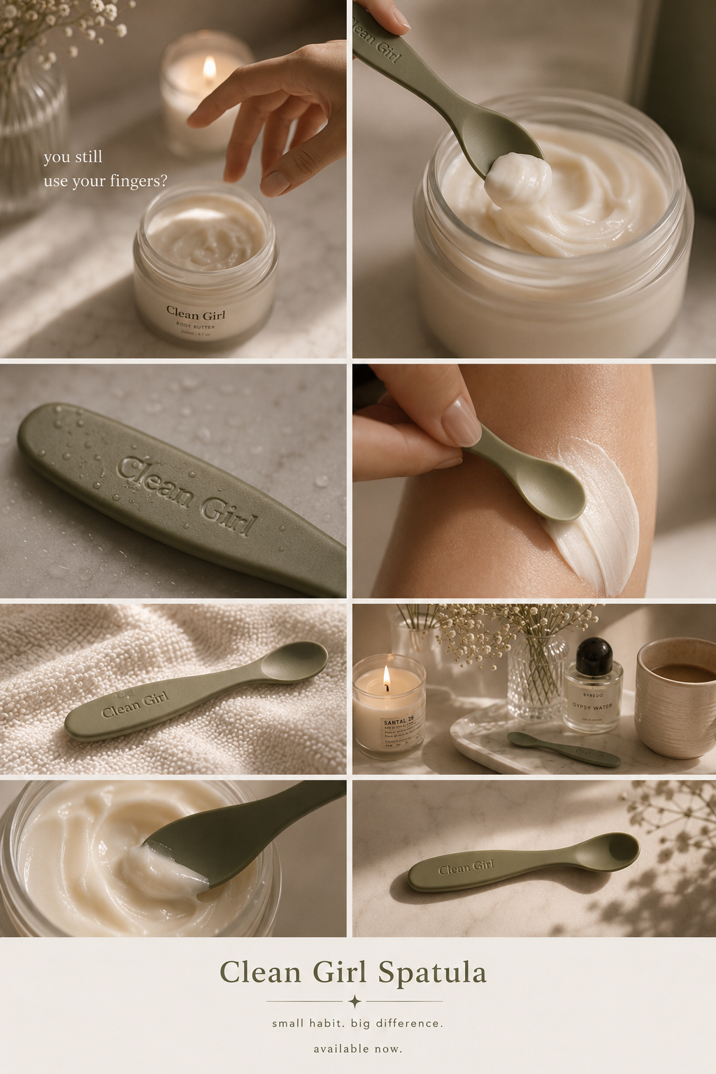 Espátula para Skincare e Body Care Clean Girl | Aplicador Higiênico